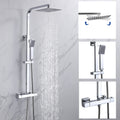 Thermostatic Shower Mixer Set | 8" Rainfall & Handheld Chrome