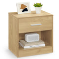 VASAGLE Bedside Table with Drawer | Modern Side Table - Straw Yellow
