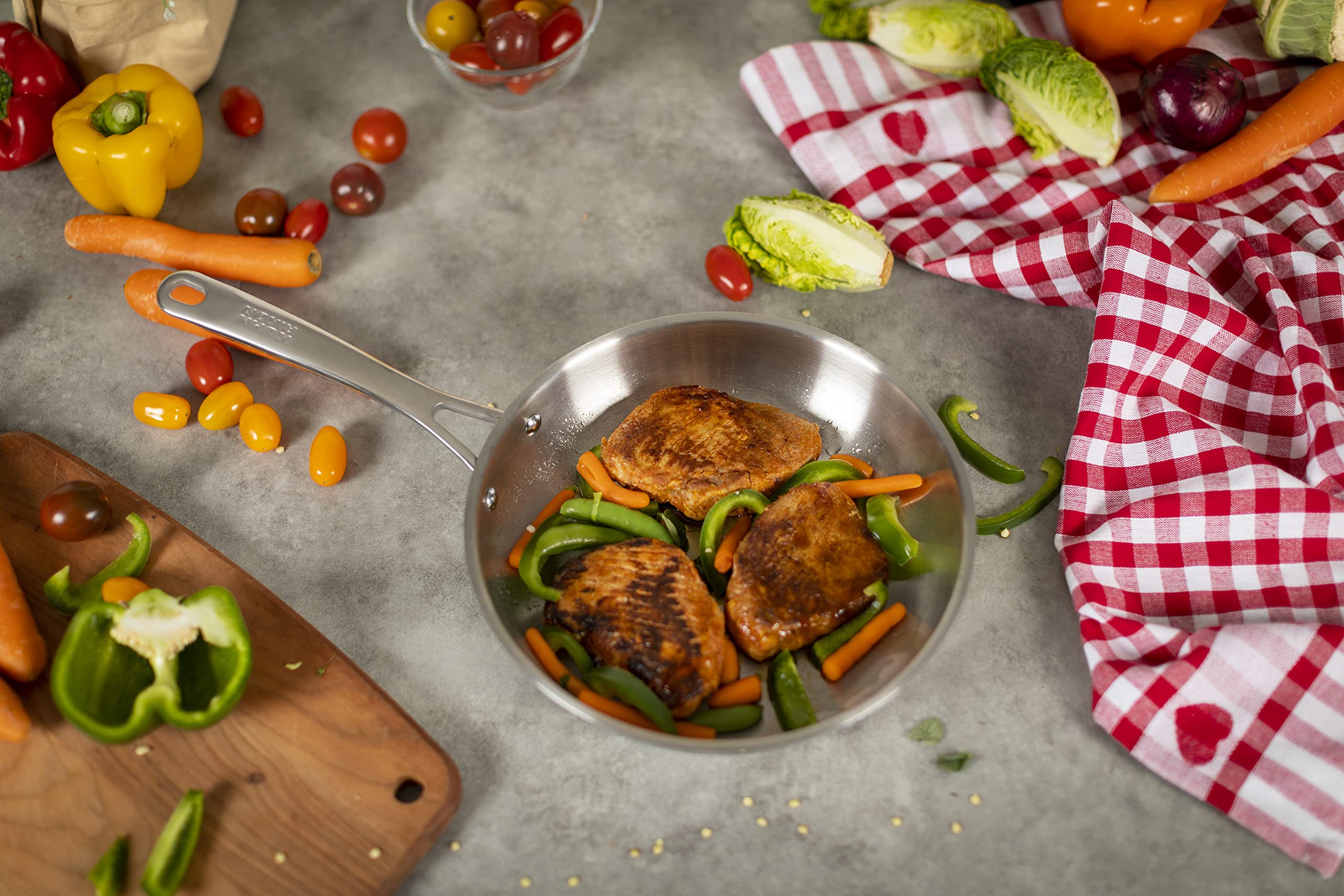 Kuhn Rikon Allround Stainless Steel Induction Frying Pan, 28 cm
