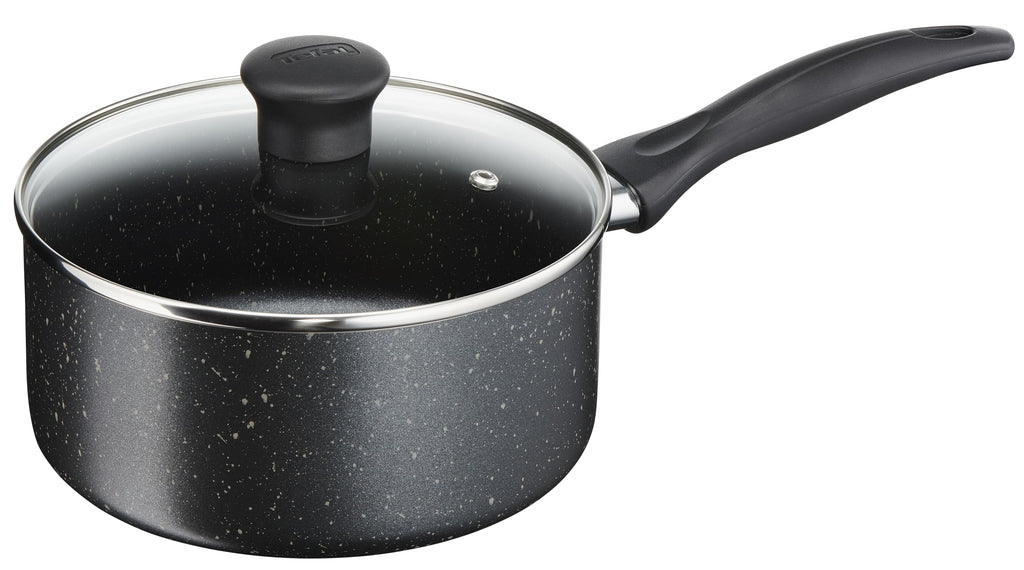 Tefal Origins Stone 5 Piece Non-Stick Cookware Set - Black Stone Effect