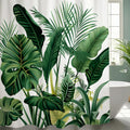 NEJLCTOROUS Tropical Leaves Shower Curtain – Waterproof Polyester, 200x200cm