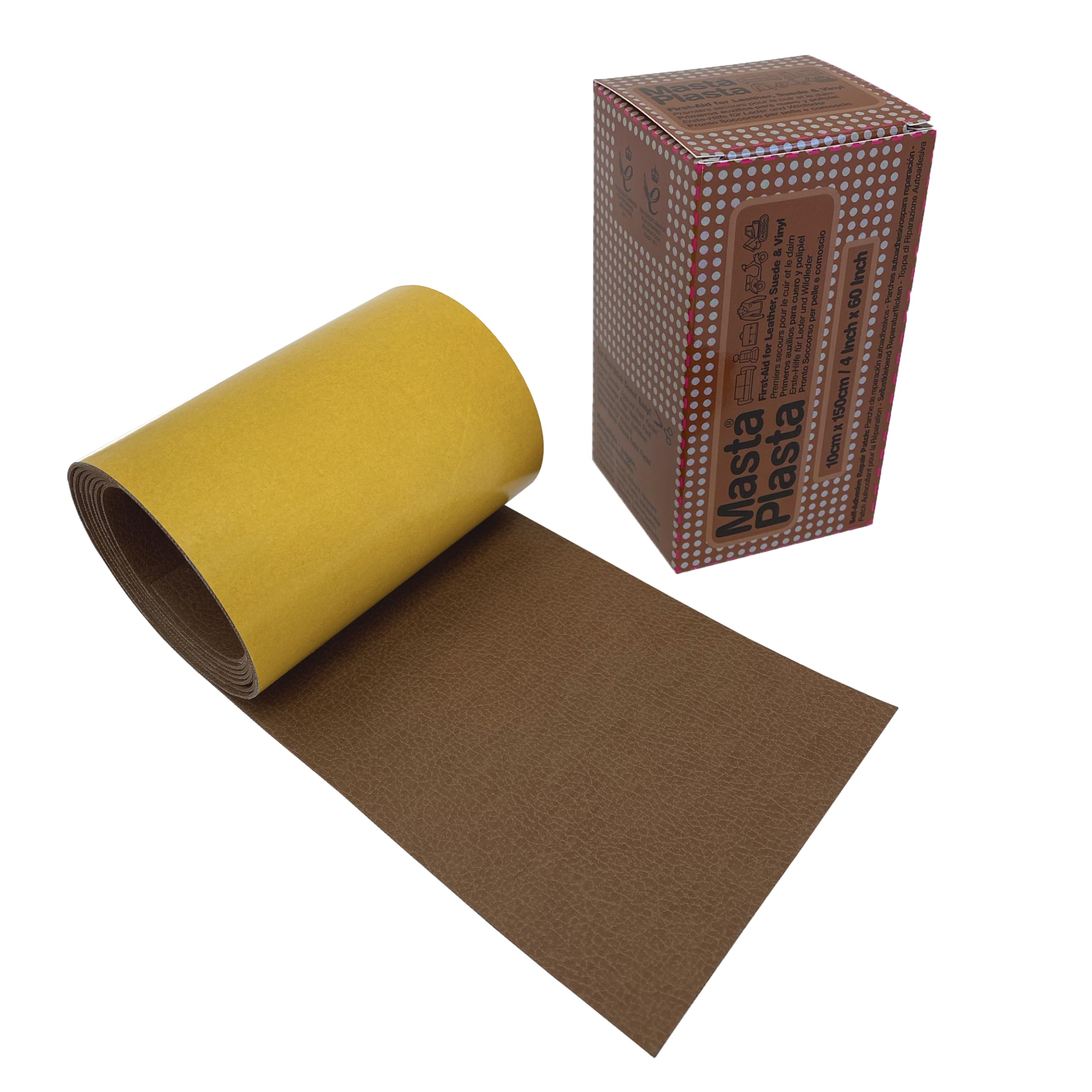 MastaPlasta Leather Repair Patch – Tan Self-Adhesive Strip 150 x 10cm