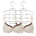2 Pieces Metal Hangers, Multilayer Hanger, Space Saving Hanger, Foldable, for Tank Tops, Cami, Bra, Swimsuit Apricot - image 1