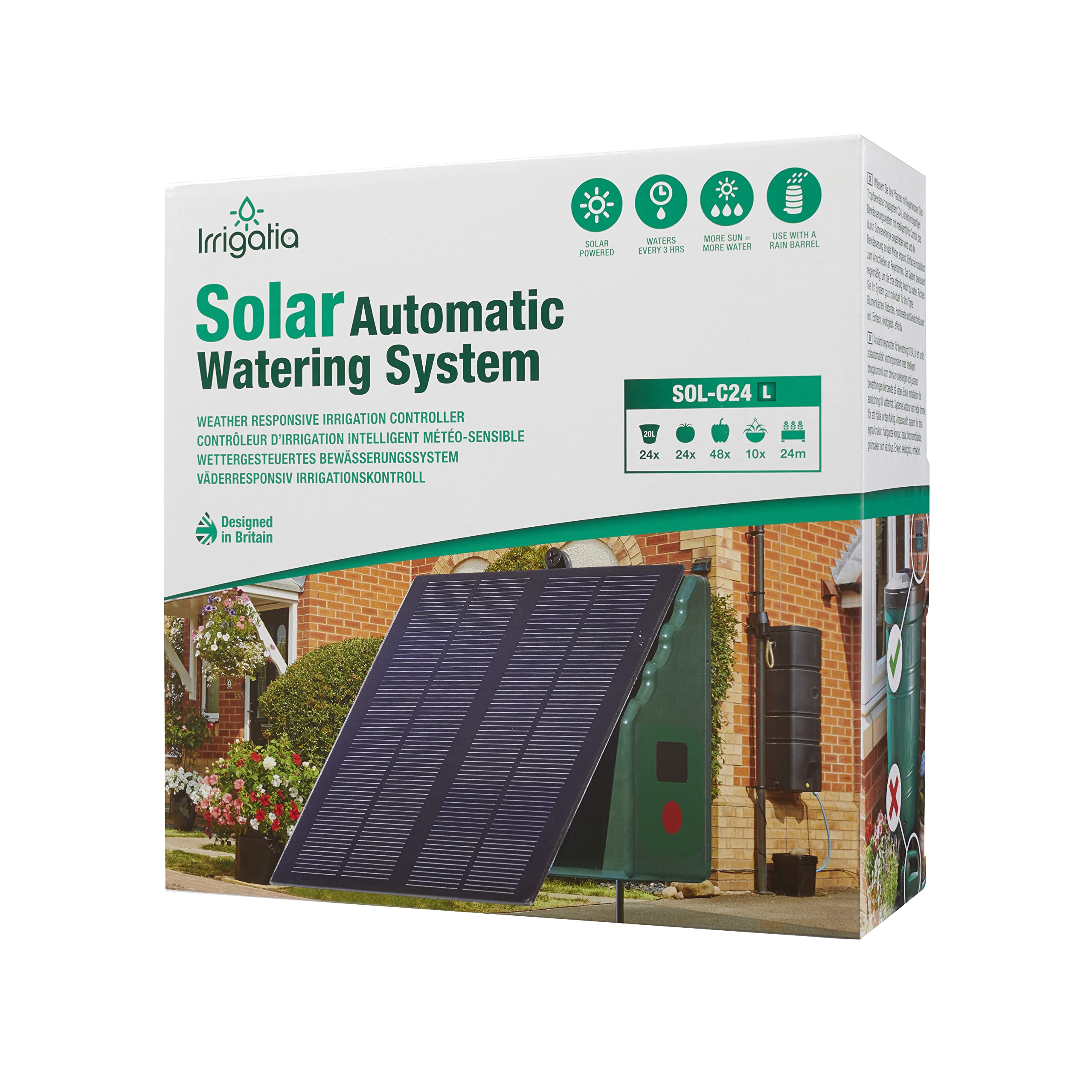 Irrigatia SOL-C24 Solar Automatic Watering System | Weather Responsive Kit