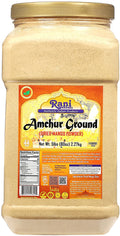 Rani Amchur Mango Ground Powder - 5lbs Bulk PET Jar - All Natural Vegan