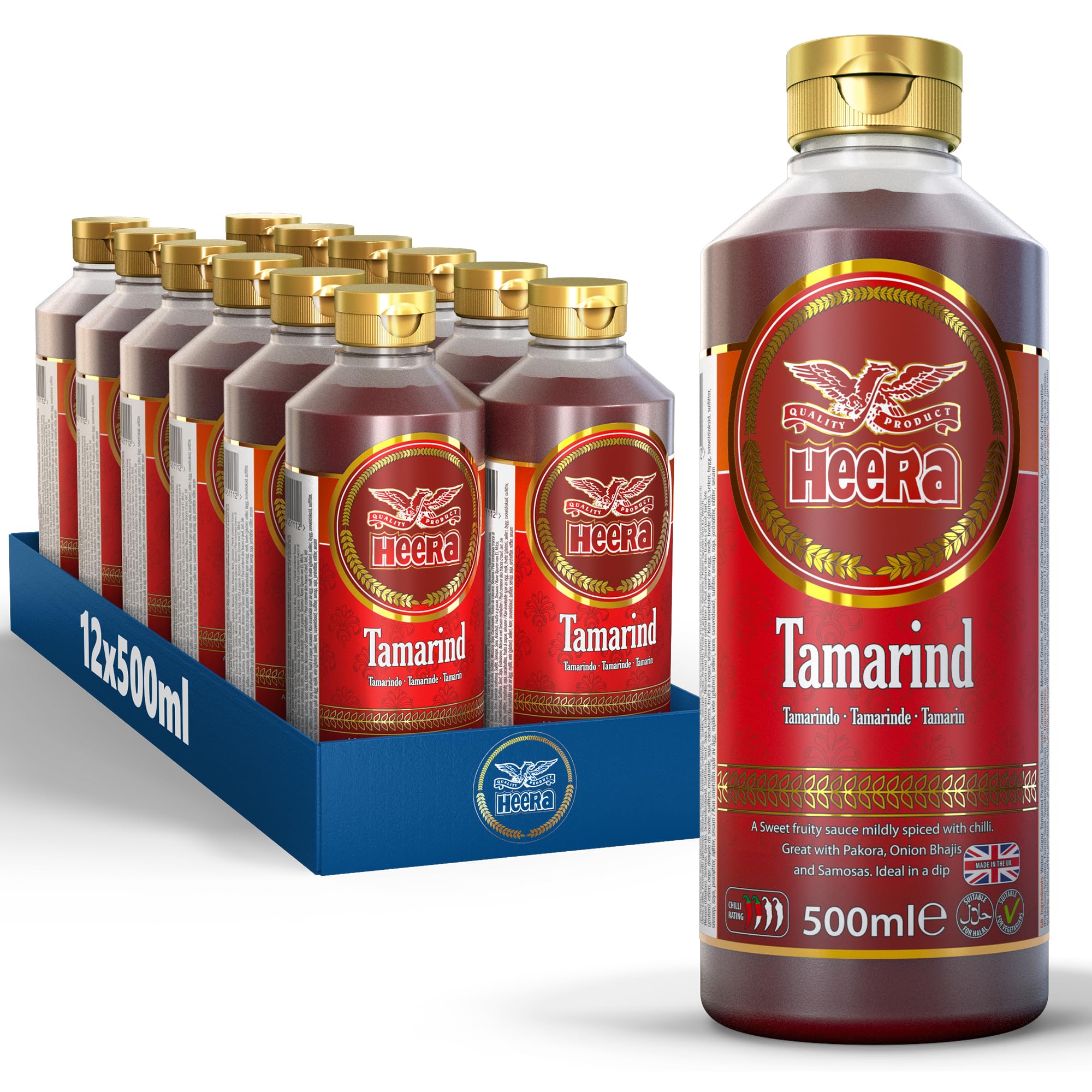 Heera Tamarind Sauce - 500ml Vegetarian Cooking Sauce (Case of 12)