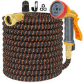 100ft Expandable Garden Hose | 10-Function Spray Gun & Brass
