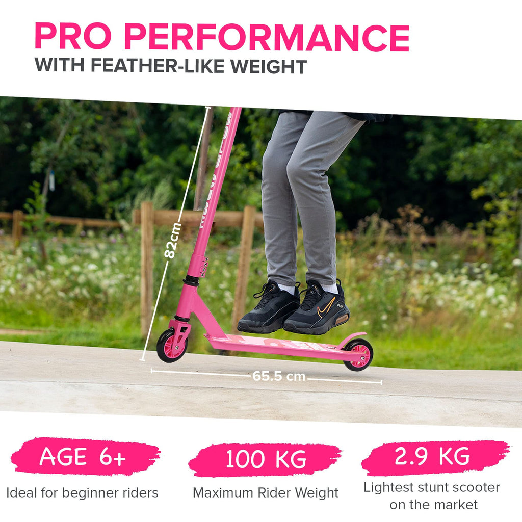 BOLDCUBE Stunt Scooter for Kids 8-12 | Lightweight Freestyle Pro – Pink