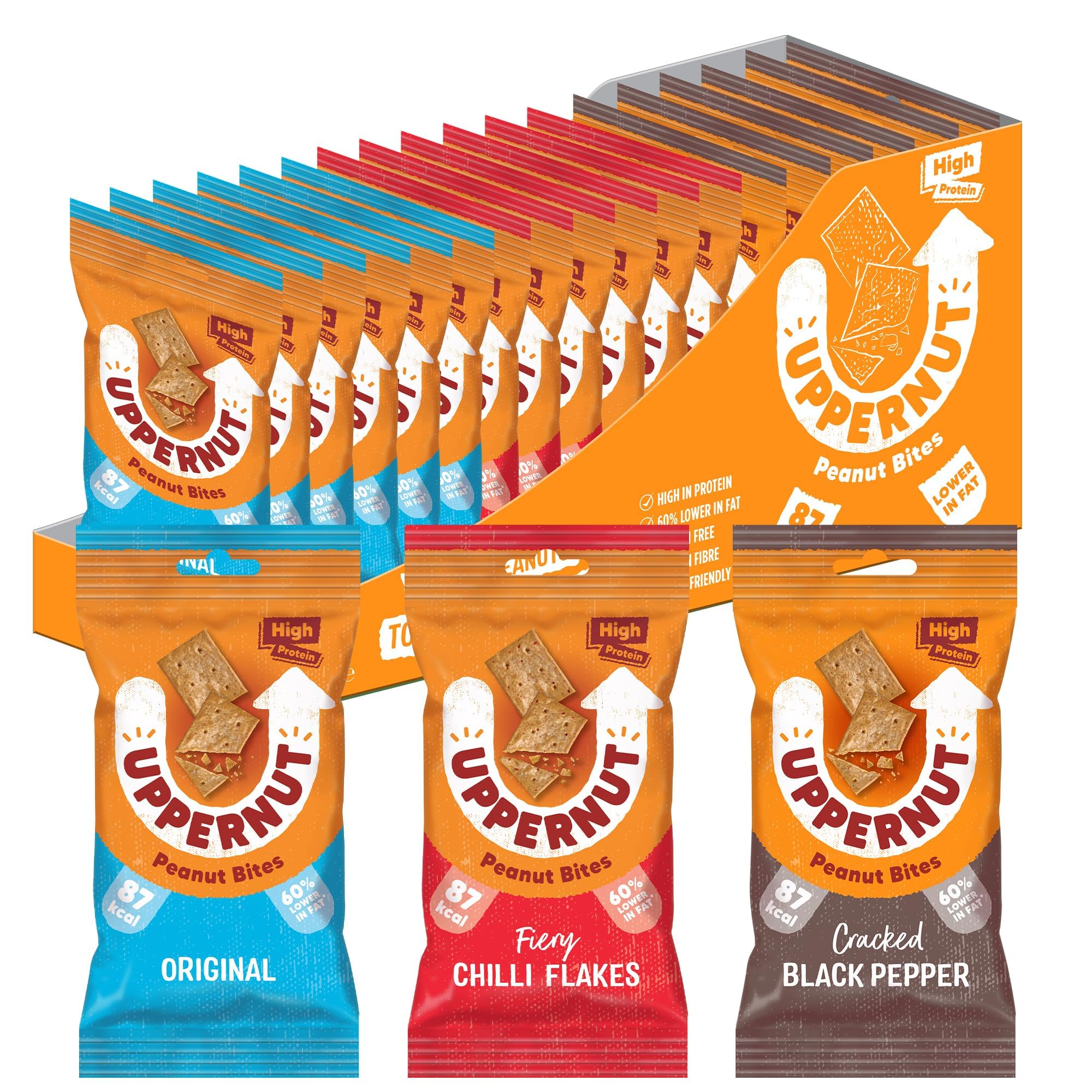 Uppernut Keto Peanut Biscuits - Mixed 18 Pack, Gluten Free & Low Carb