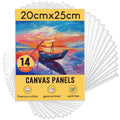 Stationery Island 100% Cotton Canvas Panels for Acrylic & Oil - 14 Pack