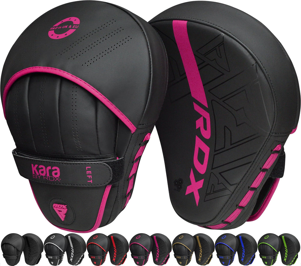 RDX Maya Hide Leather Curved Focus Mitts – MMA & Boxing Training Pads