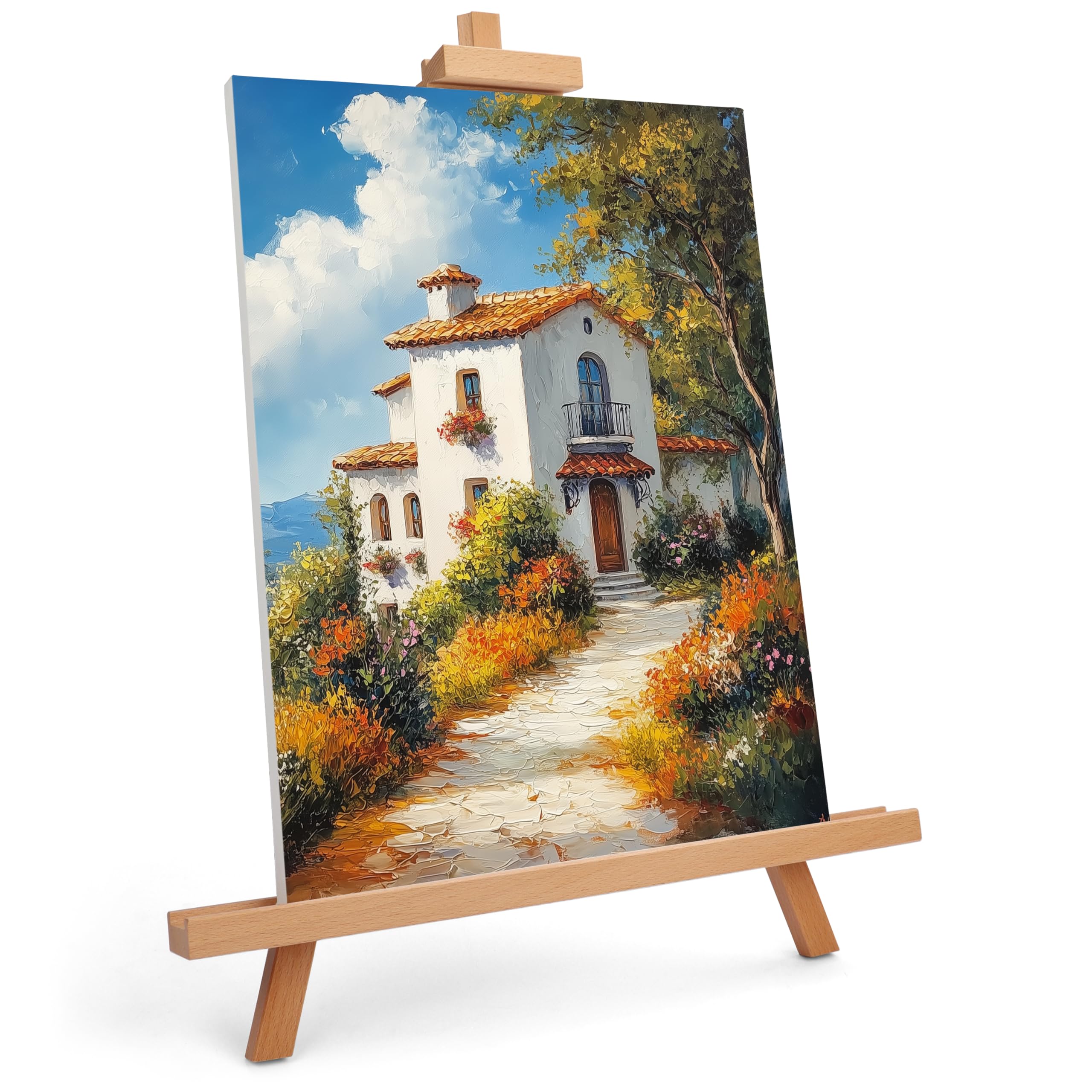 Belle Vous Adjustable Beech Wood Tabletop Artist Easel - Folding Canvas Stand