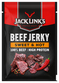 Jack Link's Beef Jerky – Sweet & Hot Meat Snack – 12 x 25g Multipack