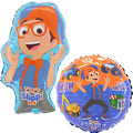 Toyland Blippi Balloons 2-Pack | 29" Shaped & 18" Round Party Decorations