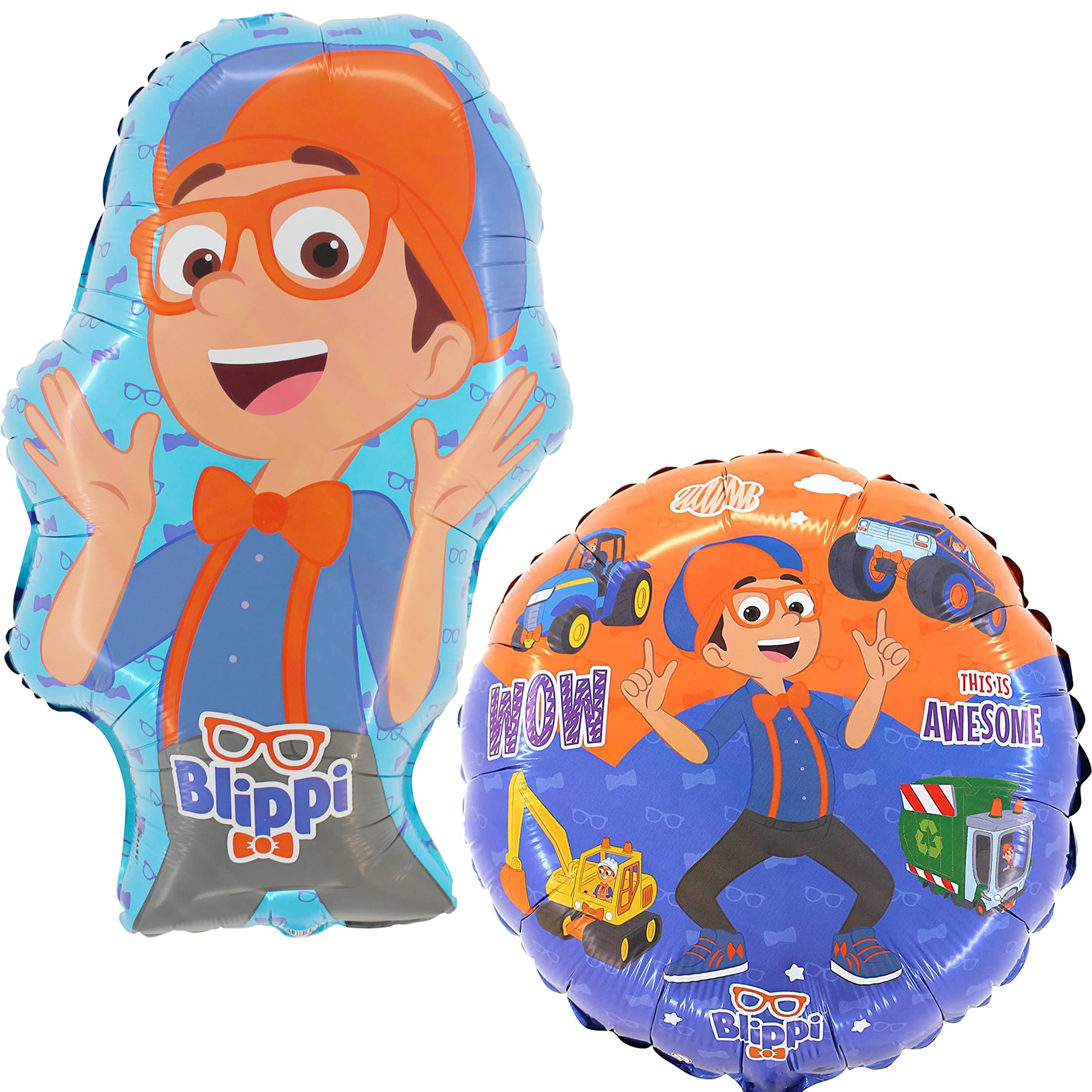 Toyland Blippi Balloons 2-Pack | 29" Shaped & 18" Round Party Decorations