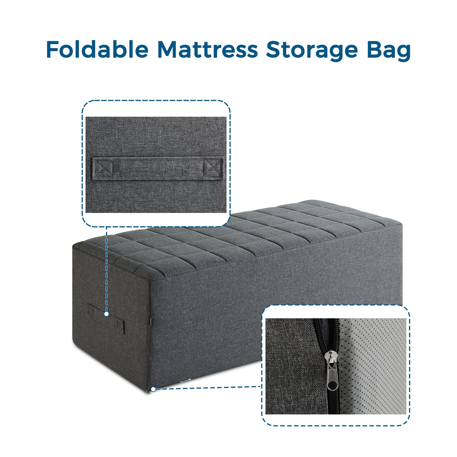 Inofia Tri-Folding Mattress Cover & Storage Bag | Washable Sofa Bed Case