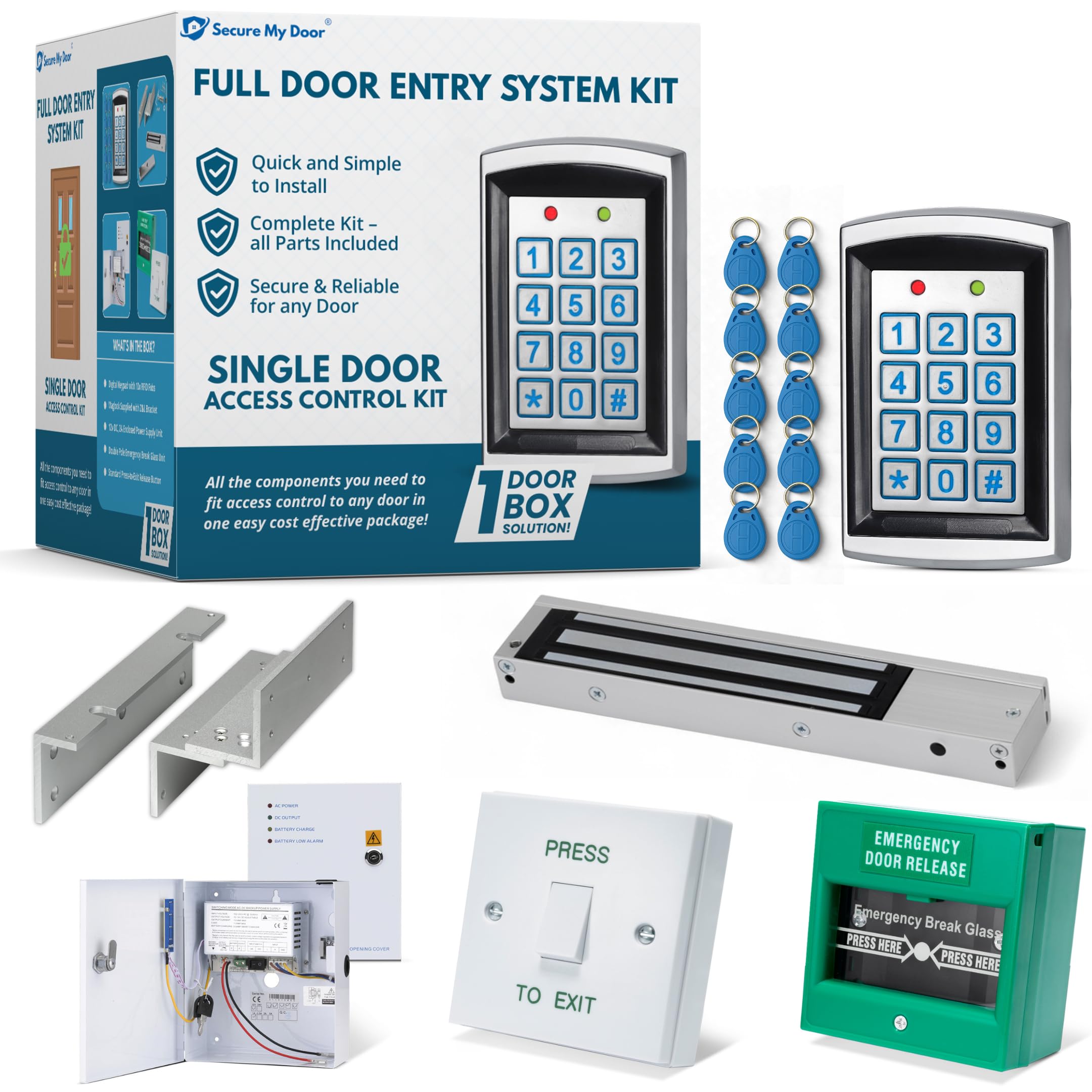 Door Entry Kit – Electric Maglock & RFID Keypad System