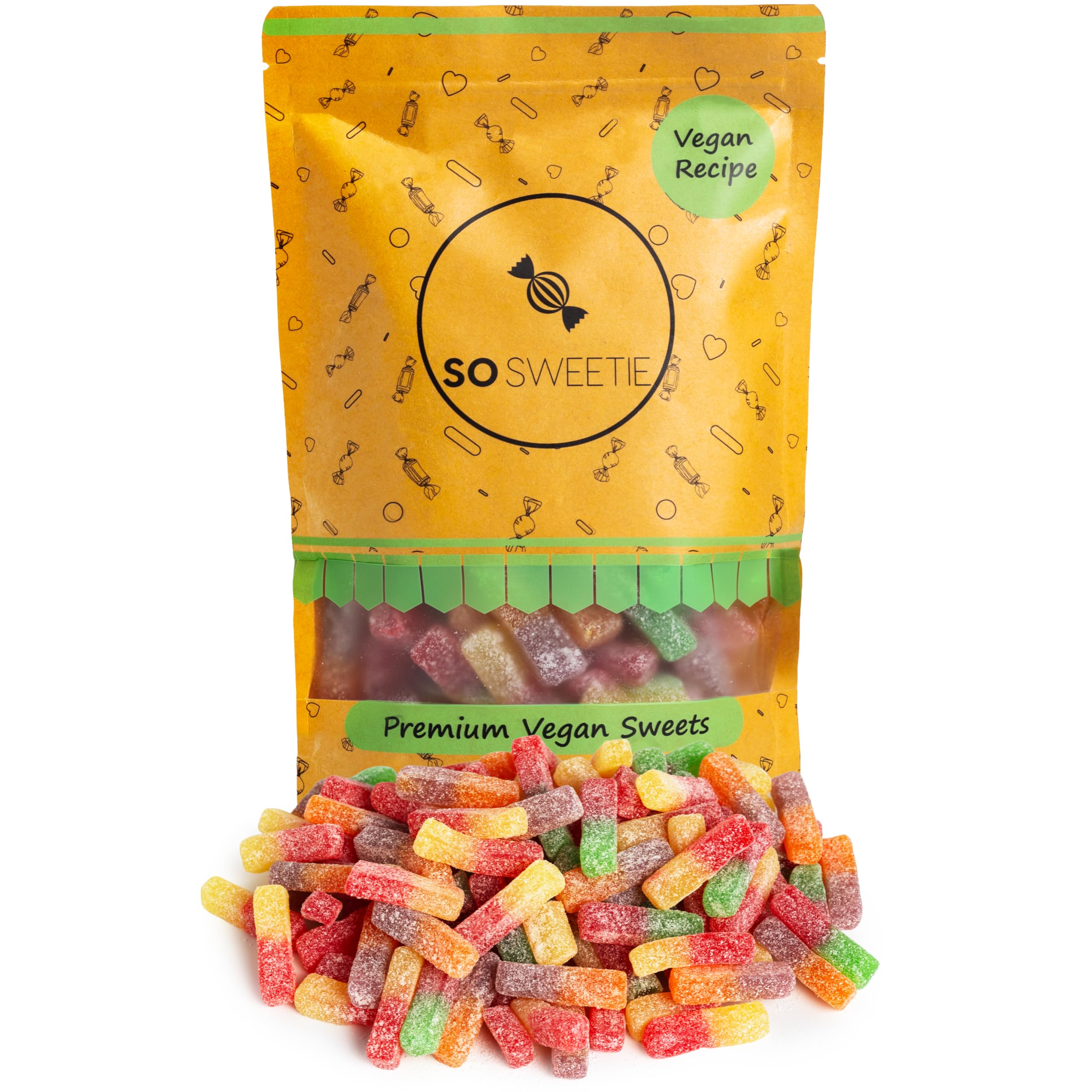 SoSweetie Vegan Fizzy Sticks – Sour Gelatine-Free Pick & Mix Sweets
