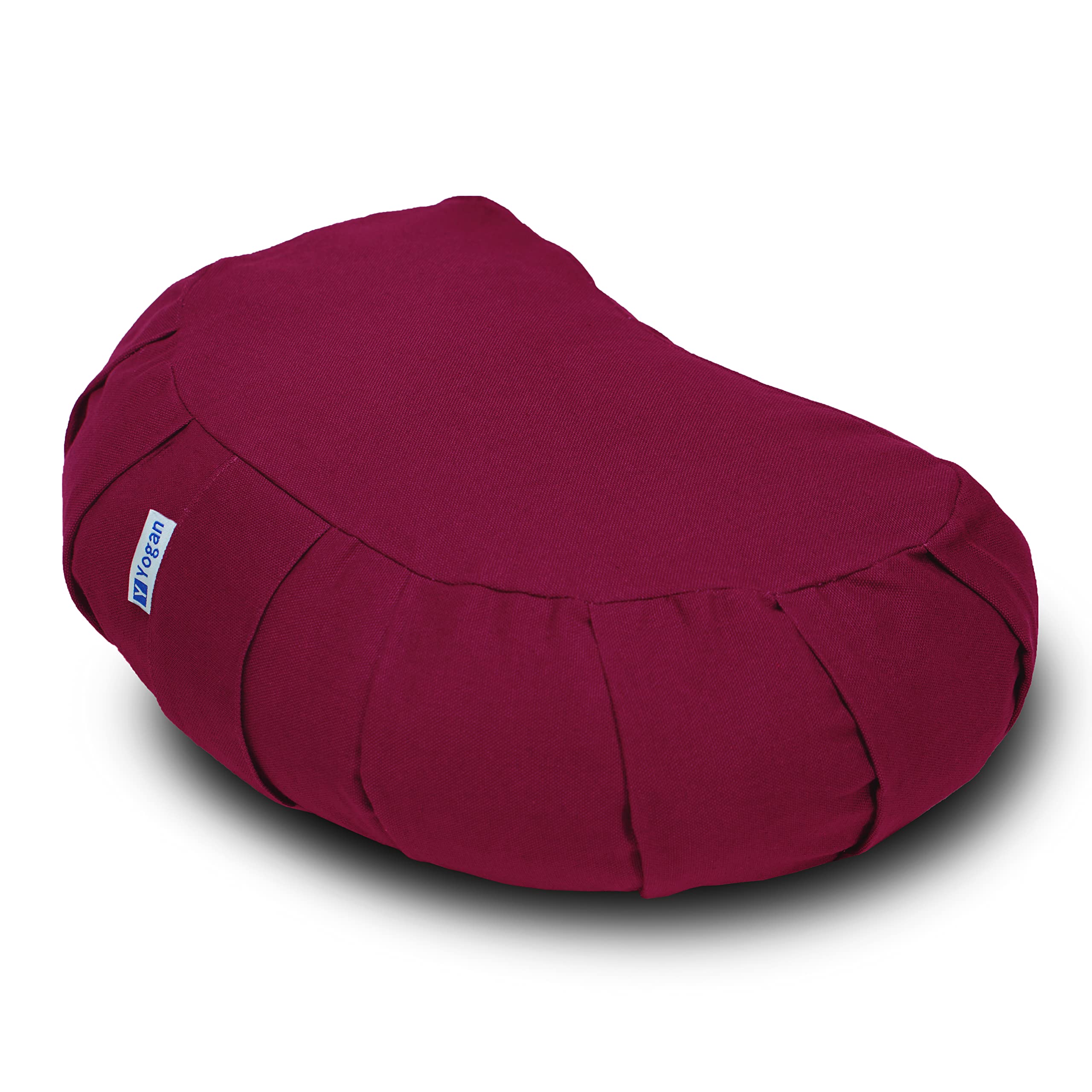Yogan Crescent Meditation Cushion | Organic Cotton & Buckwheat Hulls