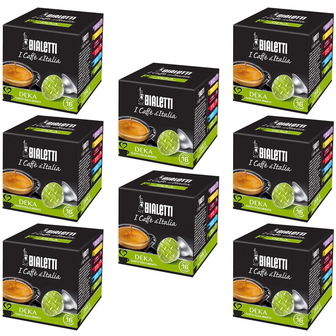 Bialetti Decaf Espresso Capsules - 100% Arabica Coffee Pods | 128 Count