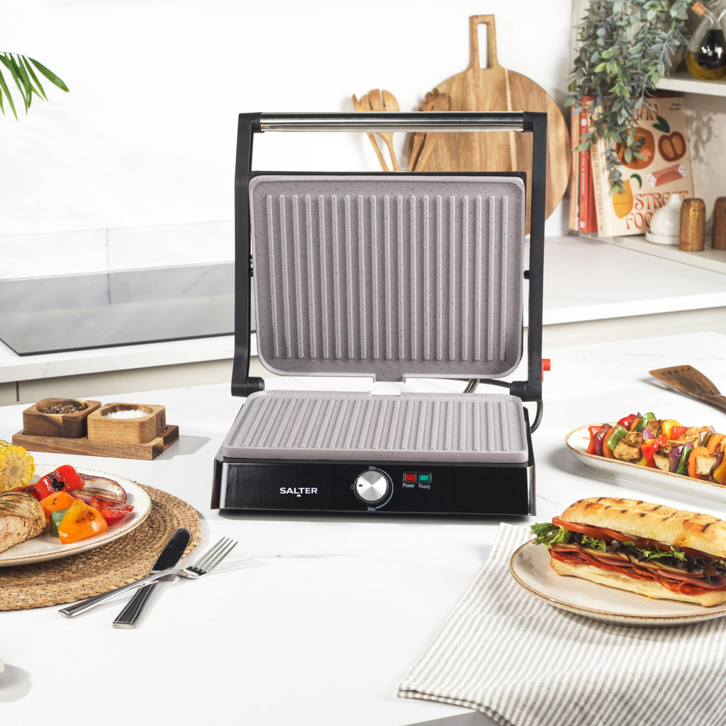 Salter Marblestone Health Grill – 2200W Electric Panini Maker & Griddle