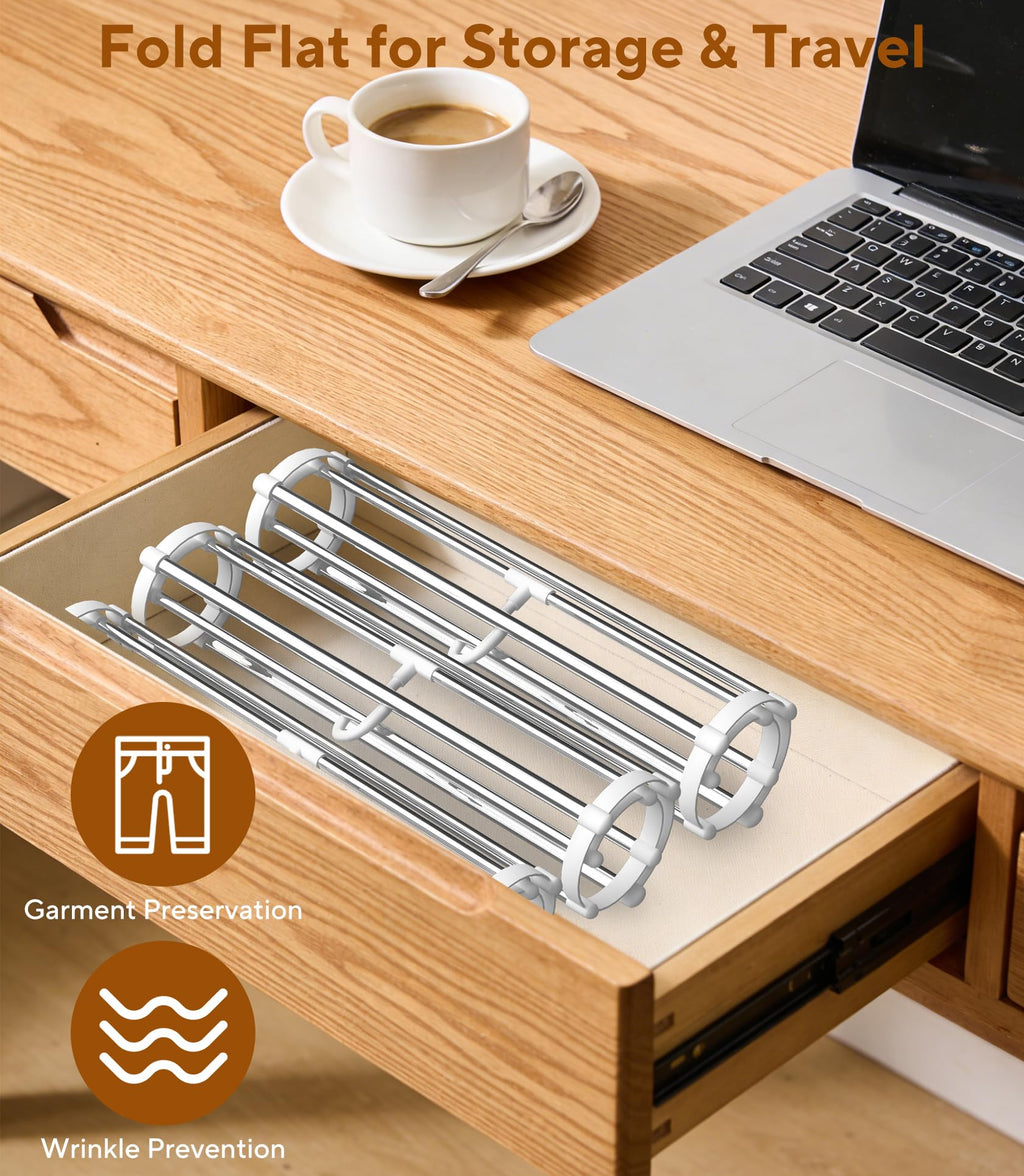 Pluvinctus 3 Pcs Trouser Hangers Space Saving, Wardrobe Storage Organiser ﻿ - image 5