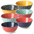 DOWAN Porcelain Cereal Bowls Set of 6 | 680ml Deep Soup & Salad Bowls