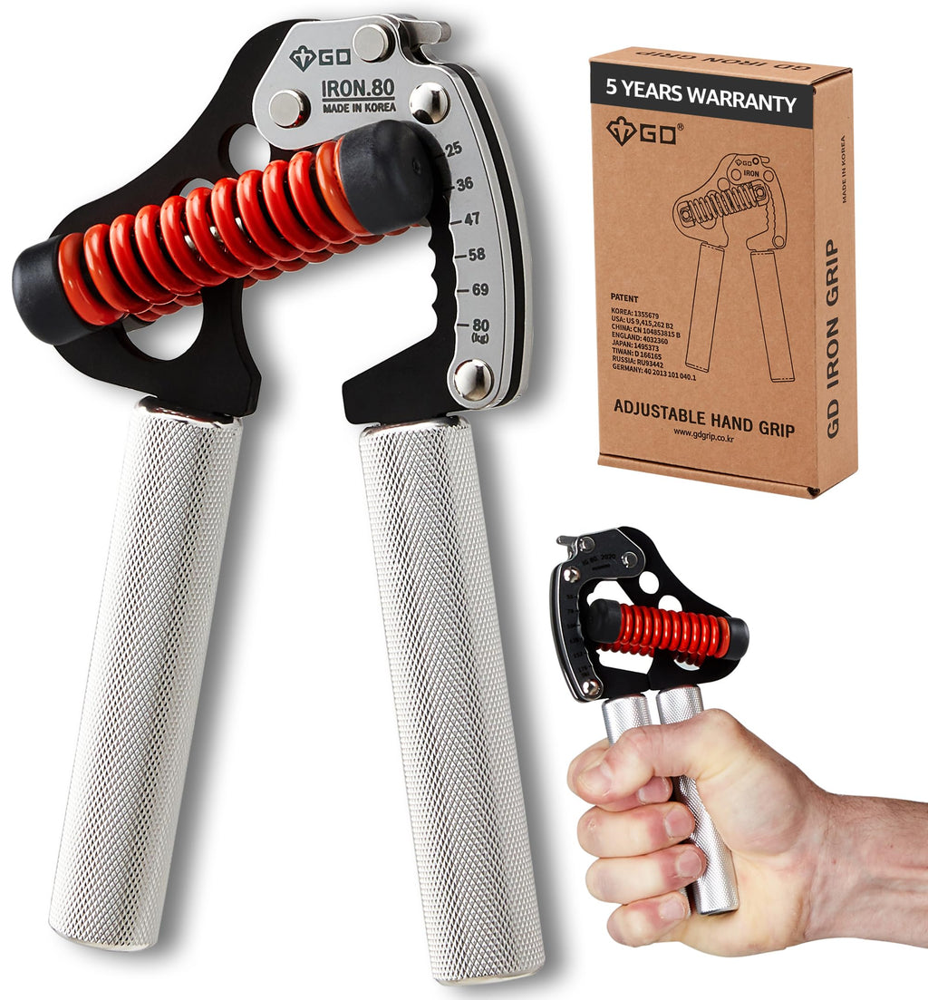 GD Iron Grip 80 Light Hand Gripper | Adjustable 55-176lb Strength Trainer