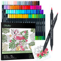 Ohuhu 80 Color Dual Tip Markers & 72 Page Bleed-Proof Coloring Book Set