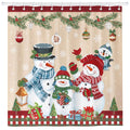 Arquiel Christmas Snowman Shower Curtain - Waterproof Polyester, 72x72