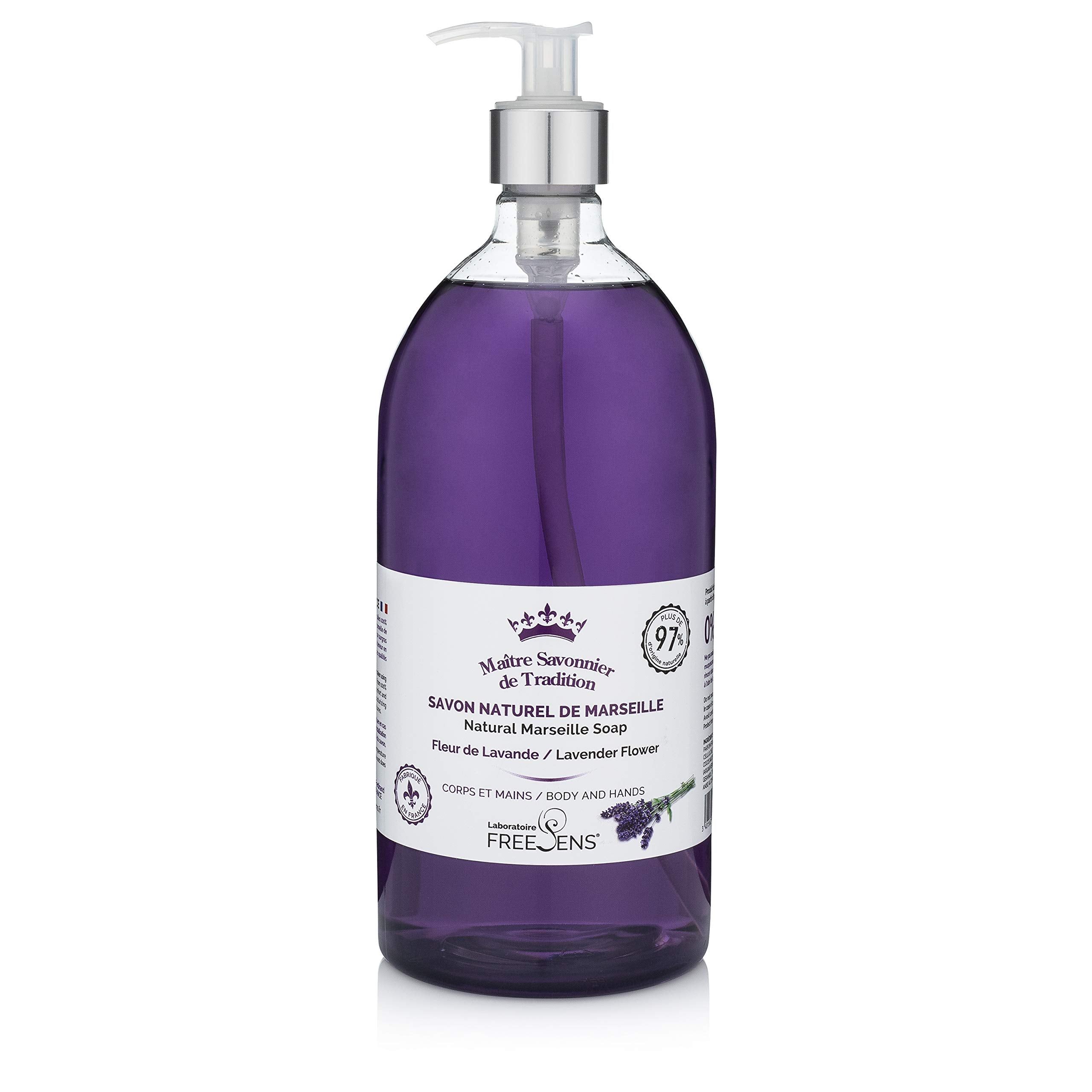 FreeSens Savon Liquide de Marseille Vanille Miel – Recharge de 1 Litre