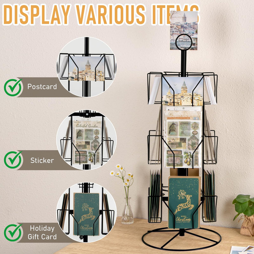ANBOXIT Greeting Card Display Stand Rotating Rack Holder - image 5
