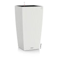 Lechuza CUBICO Cottage 40 Self-Watering Rattan Planter - White