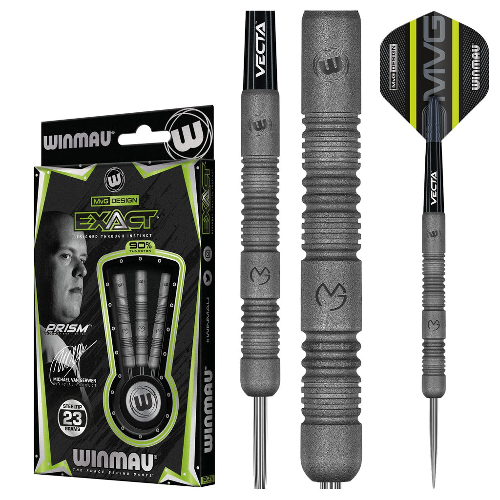Winmau MvG Exact Steeltip Darts – 90% Tungsten Professional Set