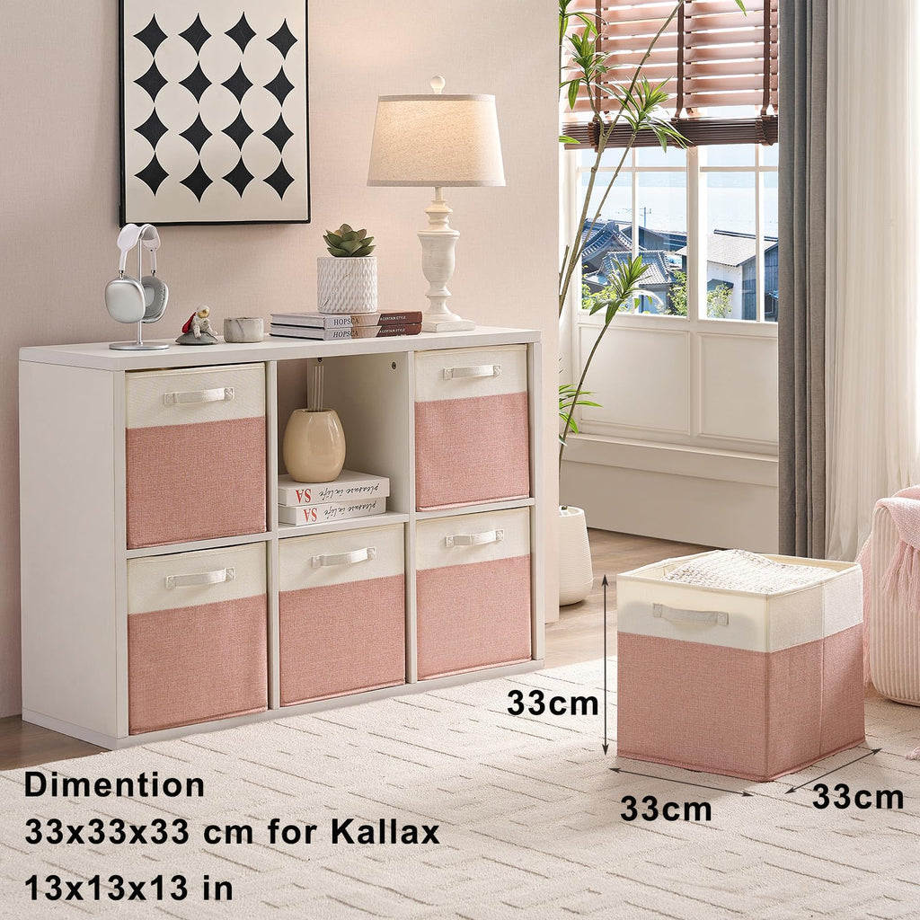 Mangata Cube Storage Boxes 33x33x33 cm, Large Fabric storage baskets for Storage Cube Units, Clothes Bins, Baskets, Chests,Toys - image 2