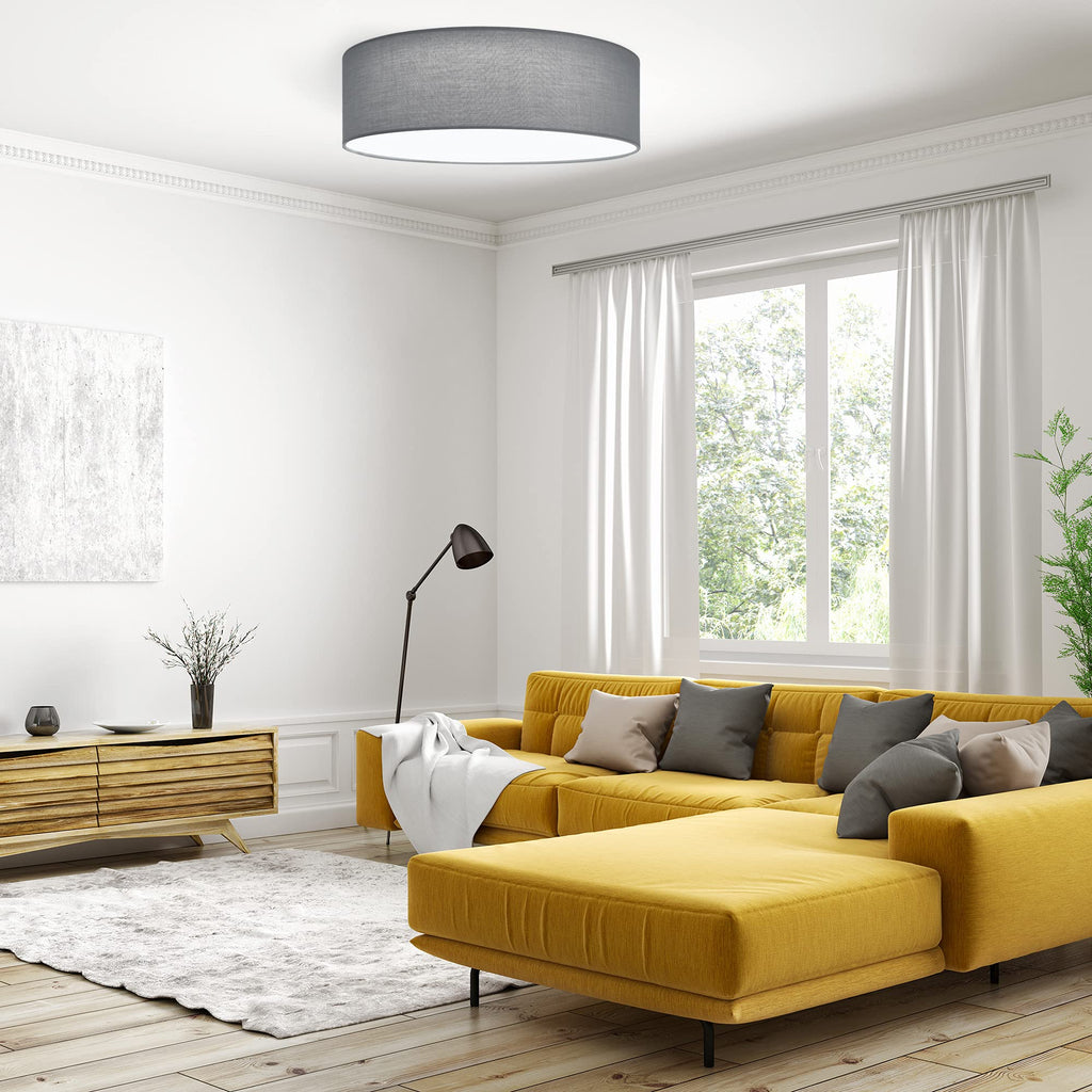 Navaris 22W LED Ceiling Light – 40cm Dimmable Flush Mount, Light Grey