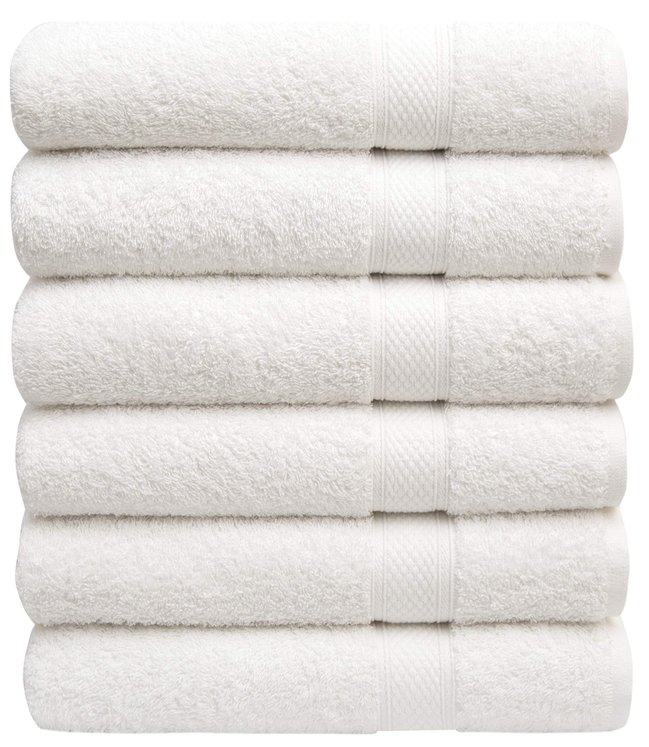 Jolof Store 100% Cotton Bath Towels Set of 6 – 515 GSM Absorbent Towels