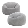 icon Kingston Cord Bean Bag with Filling Included, Set of 2, Grey