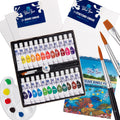 Blue Box Premium Watercolour Painting Kit - 24 Colours & Canvas Bundle