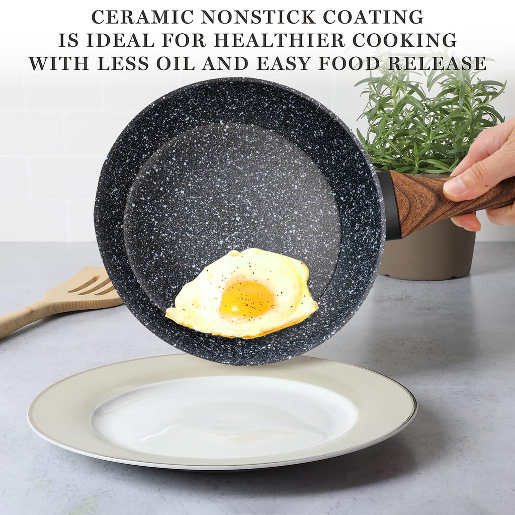 wellhouse 3-Piece Nonstick Frying Pan Set – Granite Skillet Cookware