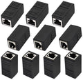 RJ45 Cat6 Ethernet Coupler – 10-Pack Female to Female Extender