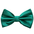 MASADA bow tie petrol - men's accessory in silk-look, continuously adjustable, handmade with hook closure - 12 x 6 cm