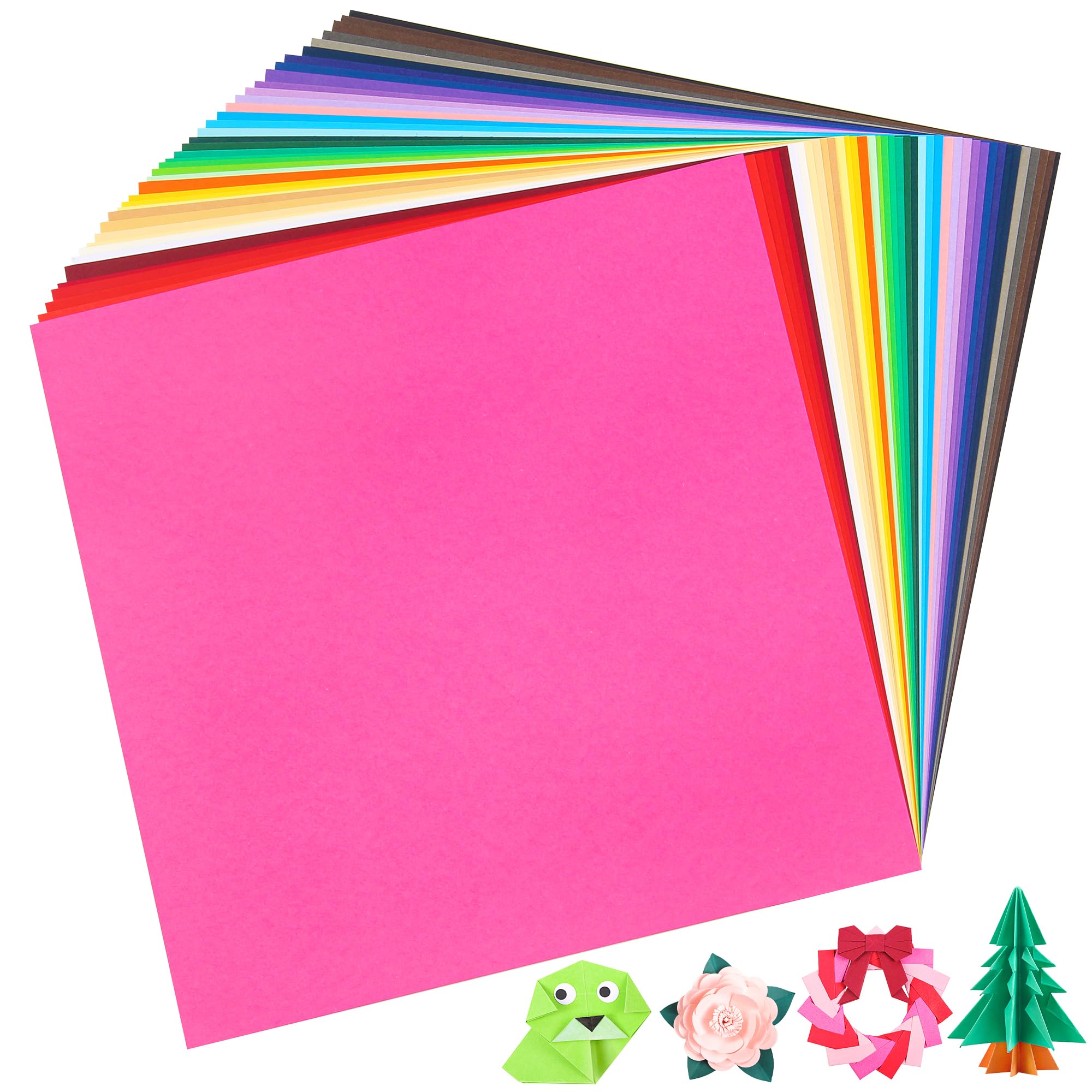 Jolof Store 80 Sheets Coloured Cardstock | 12x12in 180gsm Scrapbook Paper