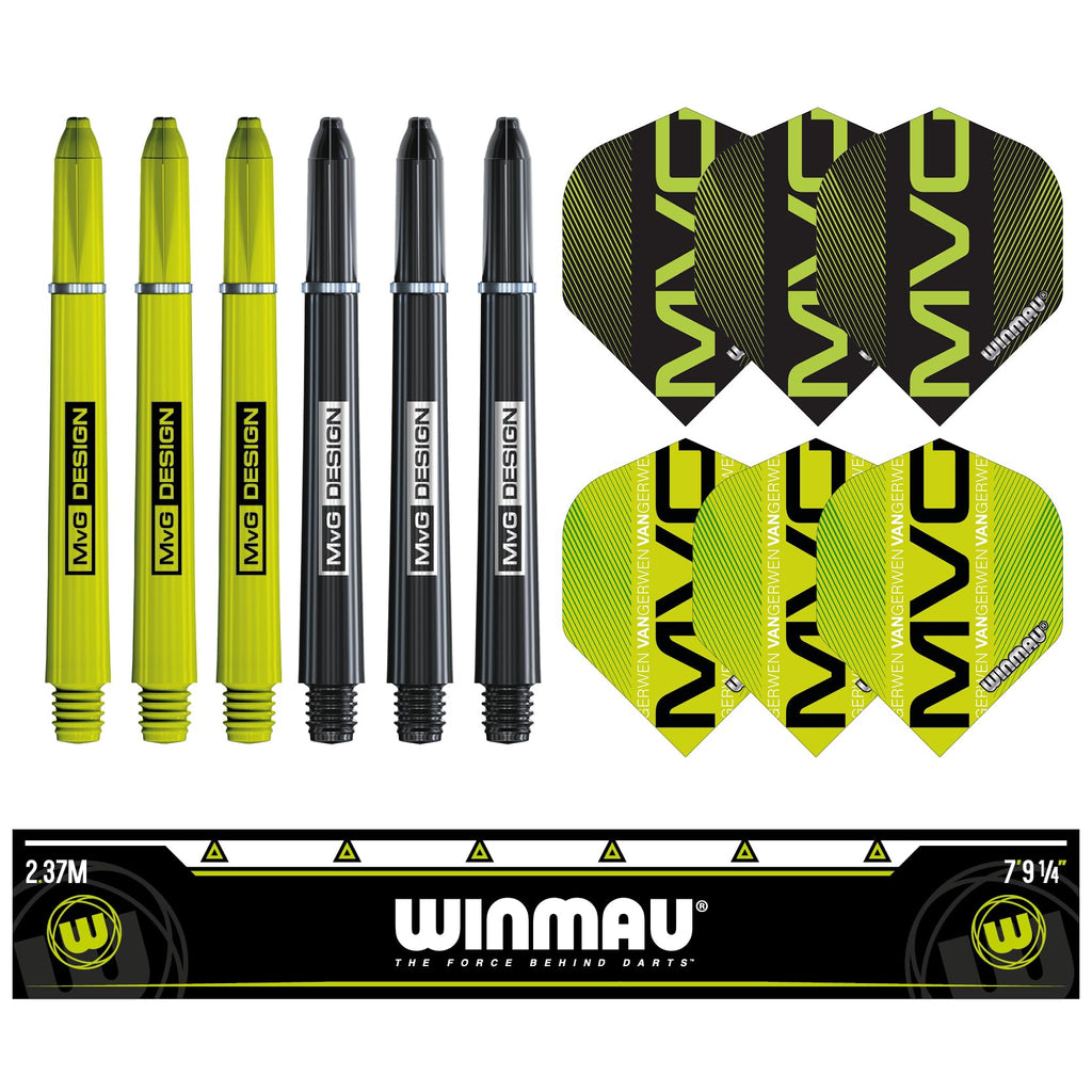 Winmau Michael van Gerwen MvG Dartboard Set with Surround and Darts