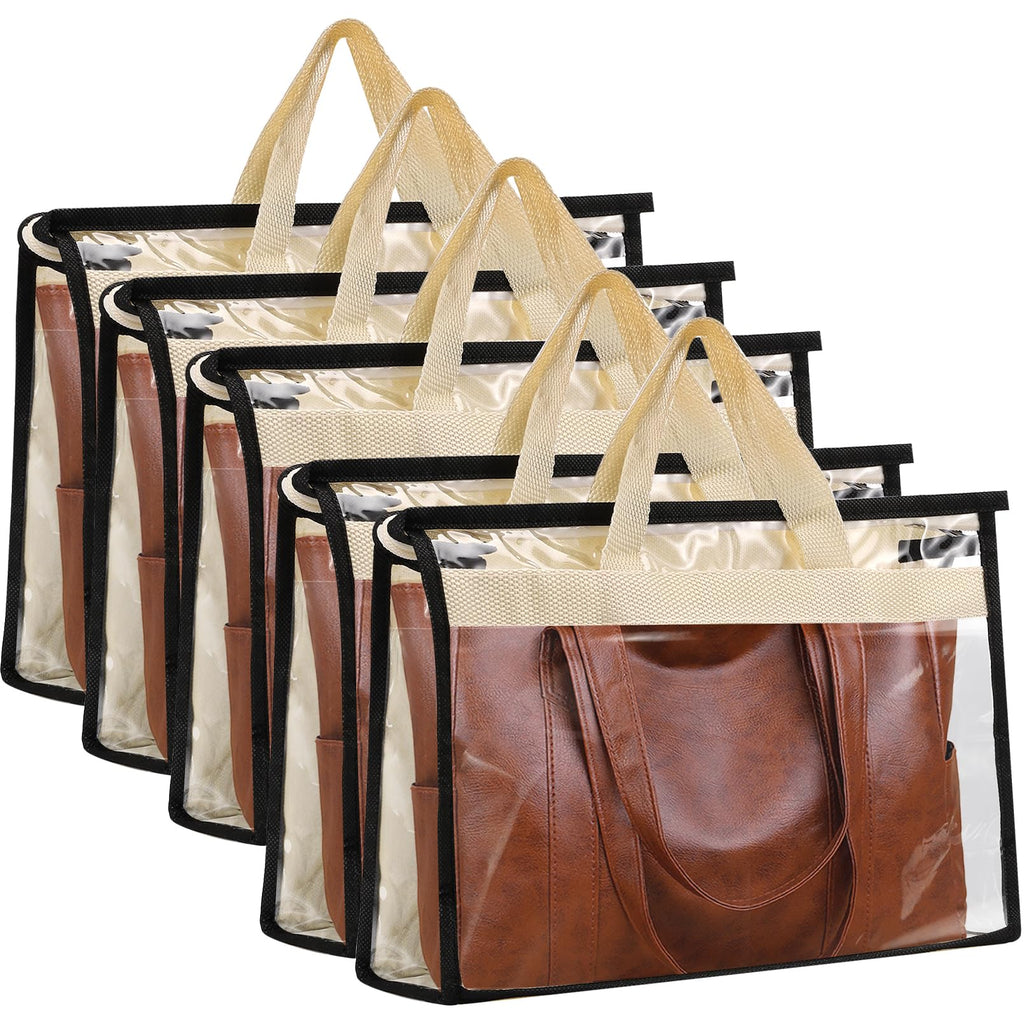 Incisite 5 Pack Dust Bags for Handbags, Large, Beige - image 1