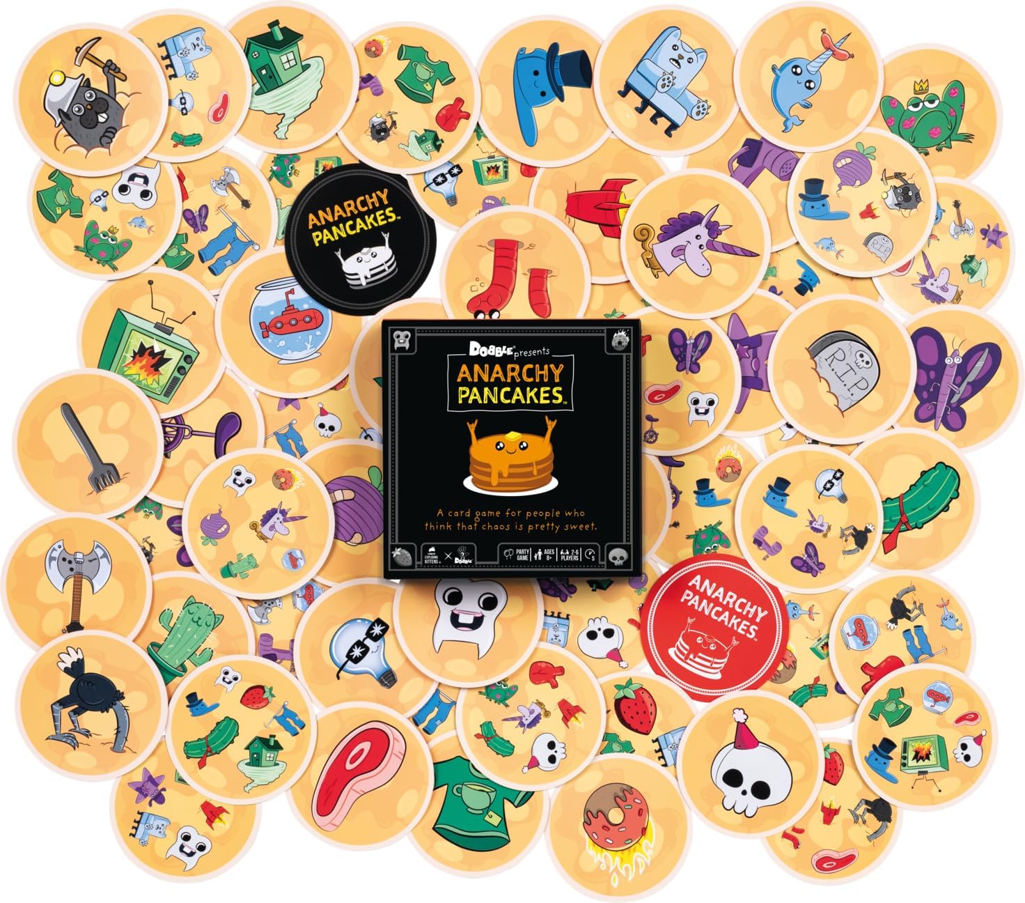 Anarchy Pancakes Card Game by Dobble & Exploding Kittens - Snaps