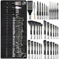 Nicpro 36pcs Professional Paint Brush Set with Cloth Roll for Acrylic & Oil