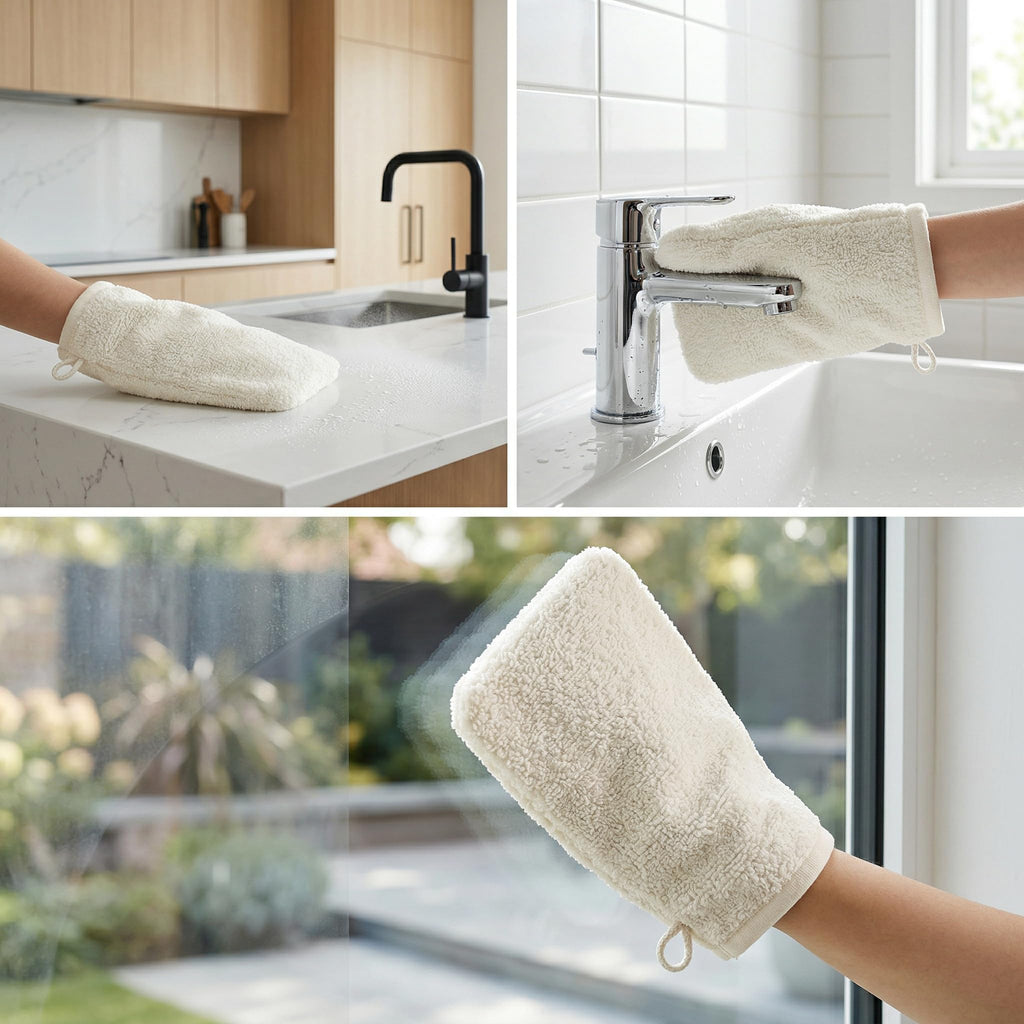 Perefly Washcloth Small Towels Set - 15 X 21 CM Hand Towels for Bathroom & Gym - Soft & Absorbent - Fast Drying Wash Cloths 10 Pack Ivory