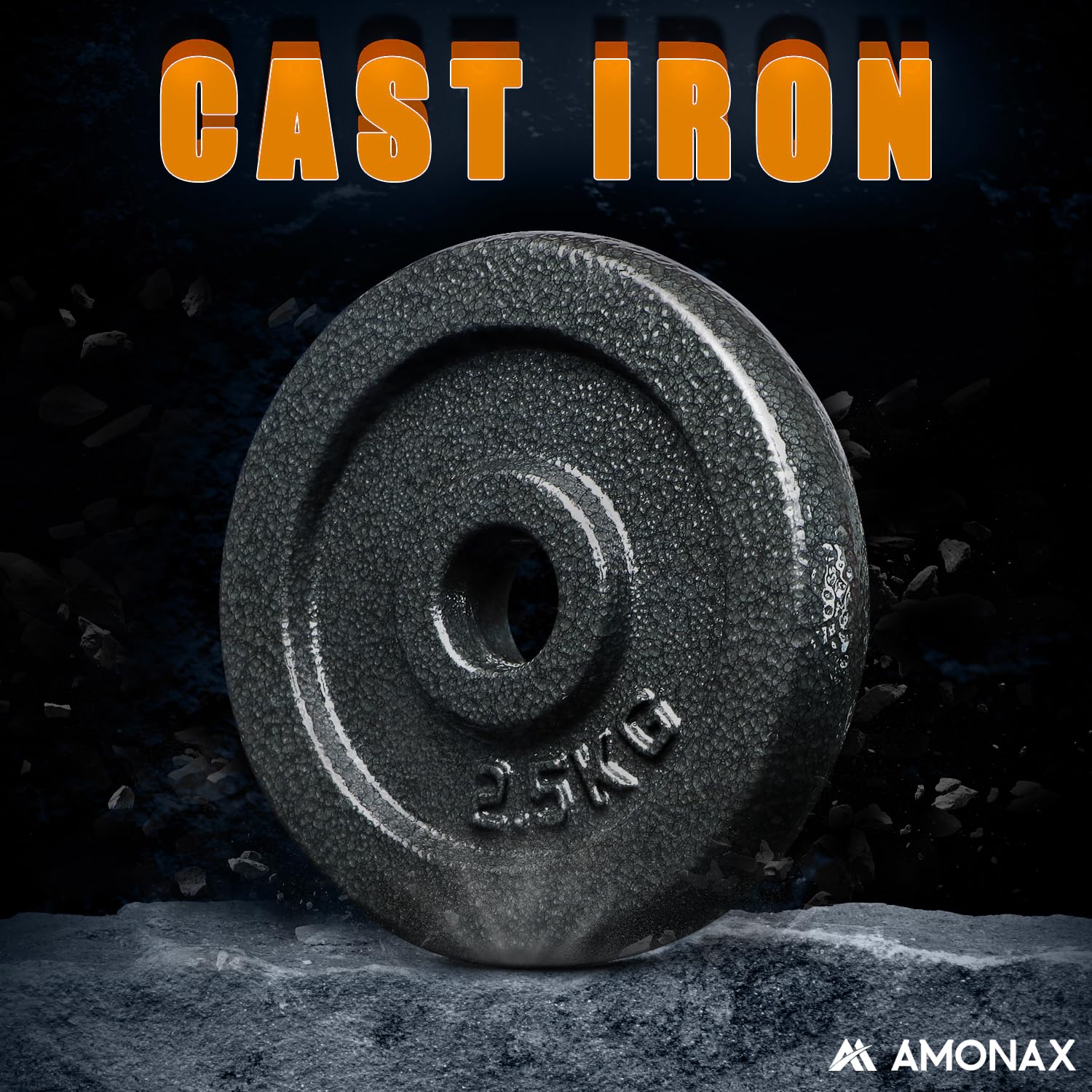 Amonax 20kg Cast Iron Adjustable Dumbbells & Barbell Set for Home Gym