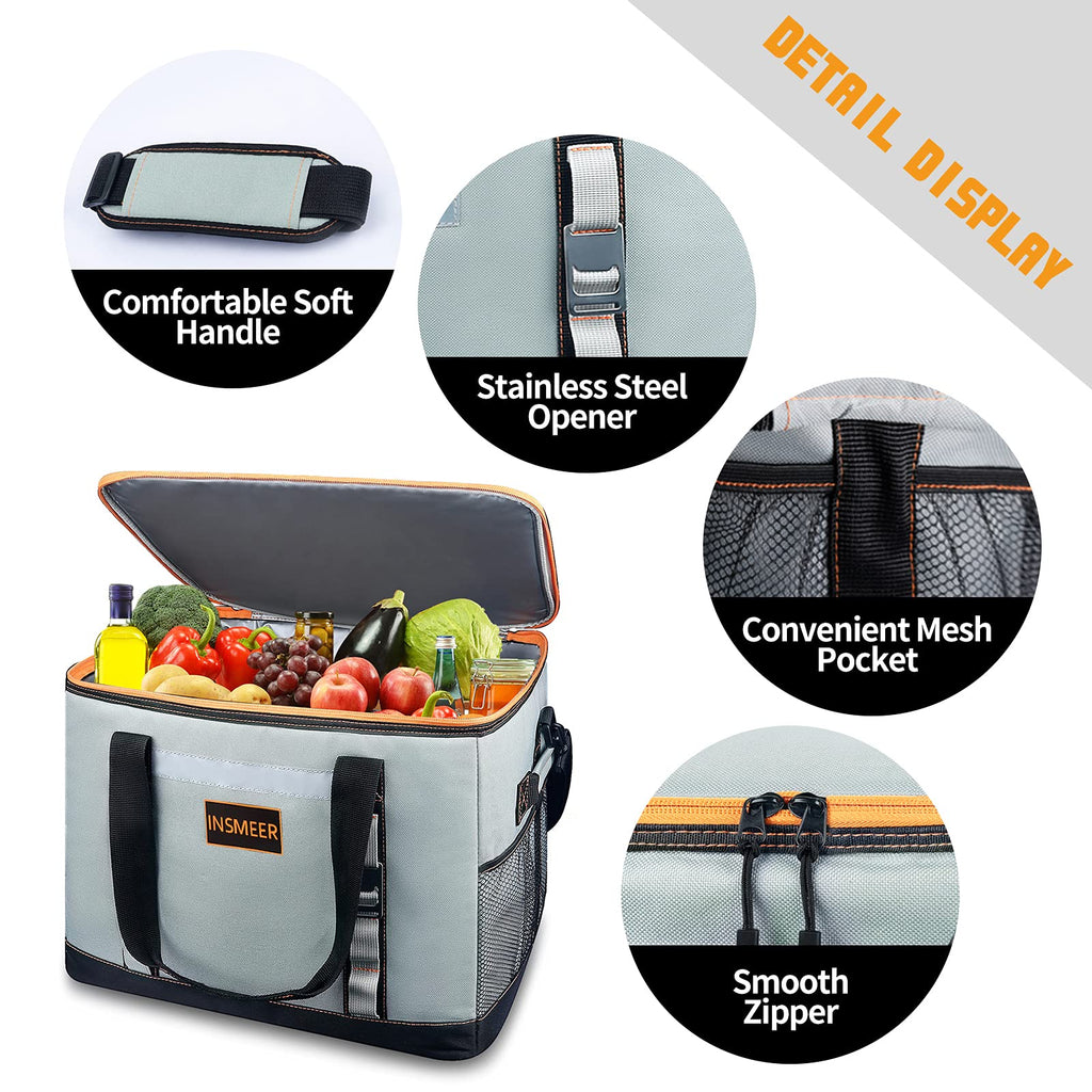 INSMEER Large 65 Can Soft Cooler Bag | 48L Leakproof Foldable Thermal Bag